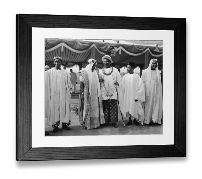 Framed Print : Nigerian Tribal Chiefs in Native Dress Framed Print : Nigerian Tribal Chiefs in Native Dress