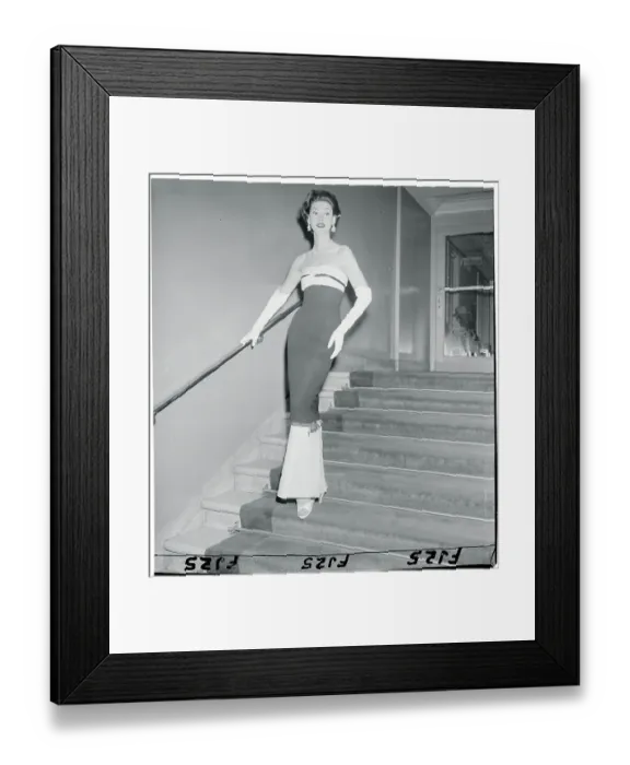 Framed Print : Portrait of Sandra Lipton in Evening Sheath Framed Print : Portrait of Sandra Lipton in Evening Sheath