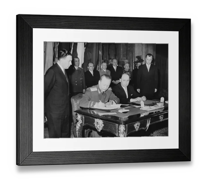 Framed Print : Alexej Cepicka Signing a Treaty Framed Print : Alexej Cepicka Signing a Treaty