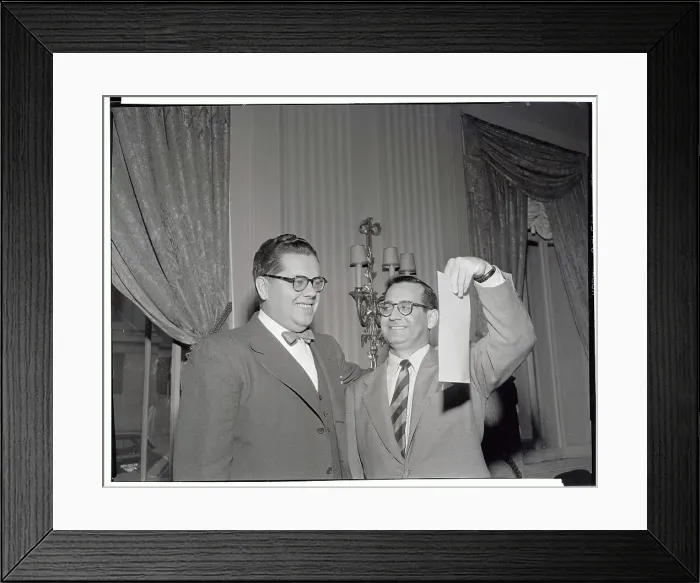 Framed Print : Clifford Hynning Talking to His Lawyer Framed Print : Clifford Hynning Talking to His Lawyer