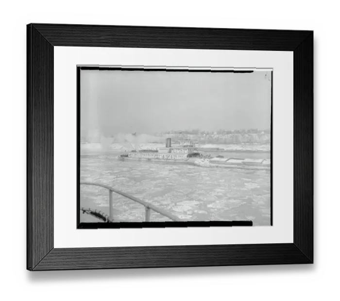 Framed Print : Barge Sailing on the Mississippi River Framed Print : Barge Sailing on the Mississippi River