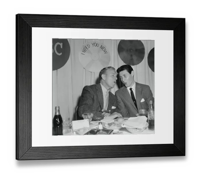 Framed Print : George Burns and Eddie Fisher
