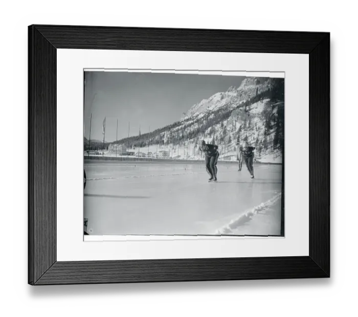 Framed Print : United States Distance Skaters Tuning up for Games Framed Print : United States Distance Skaters Tuning up for Games