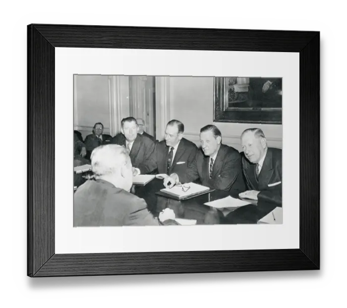 Framed Print : Four Southern Governors Participating in a Meeting Framed Print : Four Southern Governors Participating in a Meeting