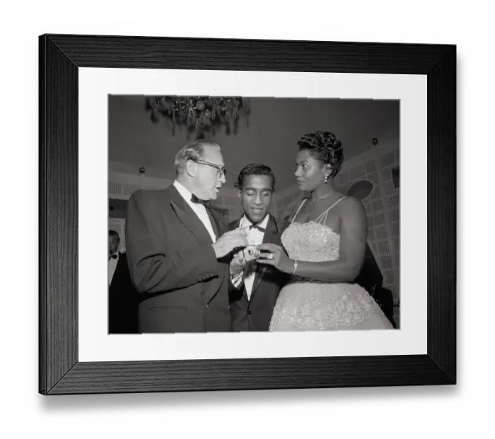 Framed Print : Jack Benny Chatting with Sammy Davis Jr. and Pearl Bailey Framed Print : Jack Benny Chatting with Sammy Davis Jr. and Pearl Bailey