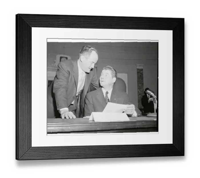 Framed Print : Senator Hubert Humphrey and Orville L. Freeman Framed Print : Senator Hubert Humphrey and Orville L. Freeman