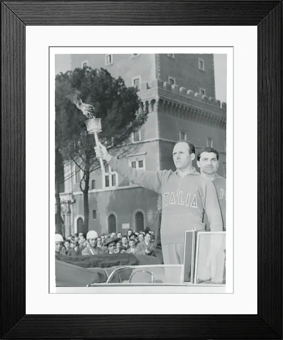 Framed Print : Dordoni Holding the Olympic Torch Framed Print : Dordoni Holding the Olympic Torch