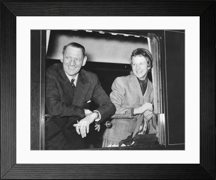 Framed Print : Denmark's King Frederik and Daughter Framed Print : Denmark's King Frederik and Daughter