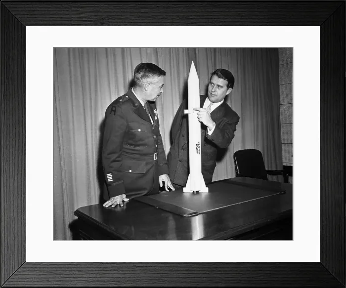 Framed Print : John B. Medaris and Dr. Werhner Von Braun