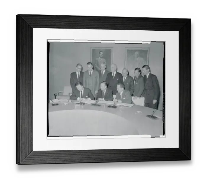 Framed Print : Henry Ford Jr. Signing Historic Agreement Framed Print : Henry Ford Jr. Signing Historic Agreement
