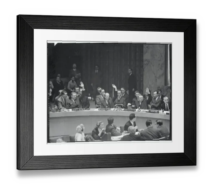 Framed Print : United Nations Security Council Voting on Censuring Israel Framed Print : United Nations Security Council Voting on Censuring Israel