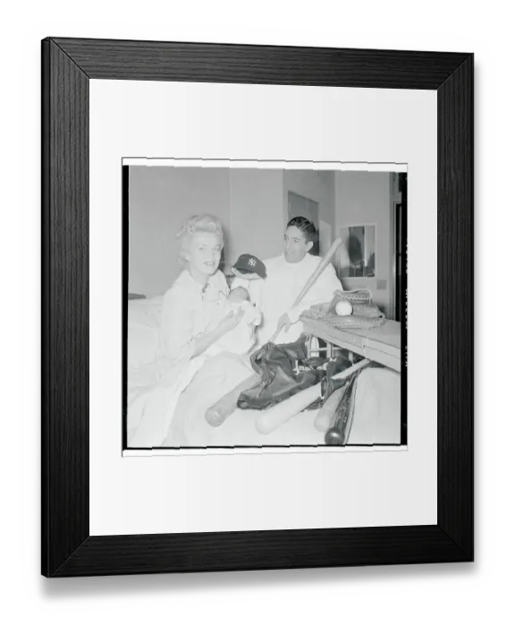 Framed Print : Phil Rizzuto Visiting His Wife and Son Framed Print : Phil Rizzuto Visiting His Wife and Son