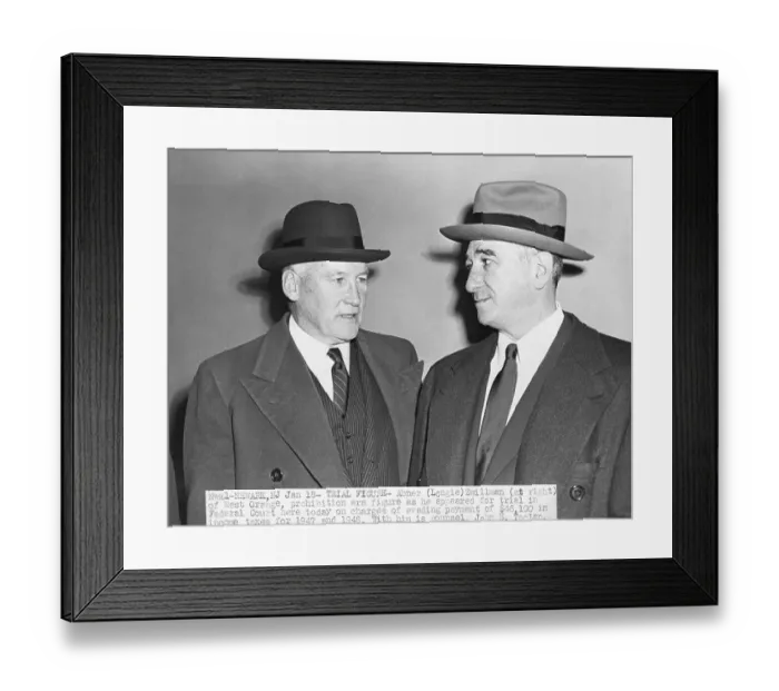 Framed Print : Abner Zwillman, Prohib. Figure, W / Lawyer Framed Print : Abner Zwillman, Prohib. Figure, W / Lawyer