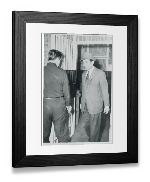 Framed Print : Edward G. Robinson Being Admitted to Jail Framed Print : Edward G. Robinson Being Admitted to Jail