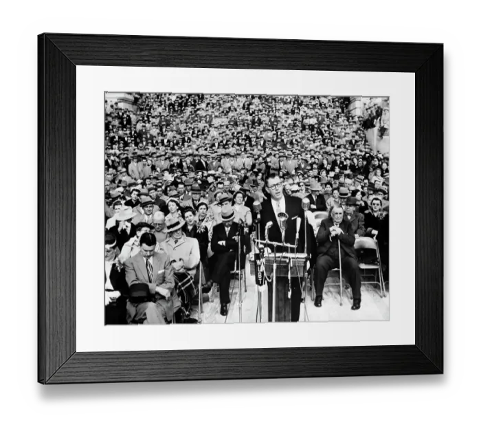 Framed Print : James P. Coleman At Podium Before Crowd Framed Print : James P. Coleman At Podium Before Crowd