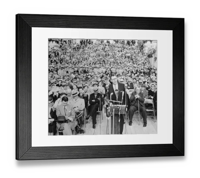 Framed Print : James P Coleman Making Speech with Hugh L White Framed Print : James P Coleman Making Speech with Hugh L White