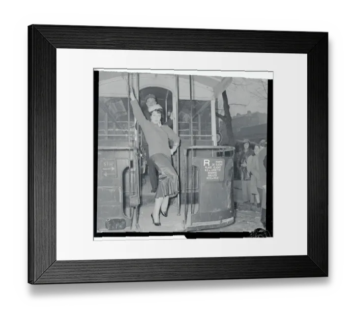 Framed Print : Silvana Pampanini Outside of City Bus Framed Print : Silvana Pampanini Outside of City Bus