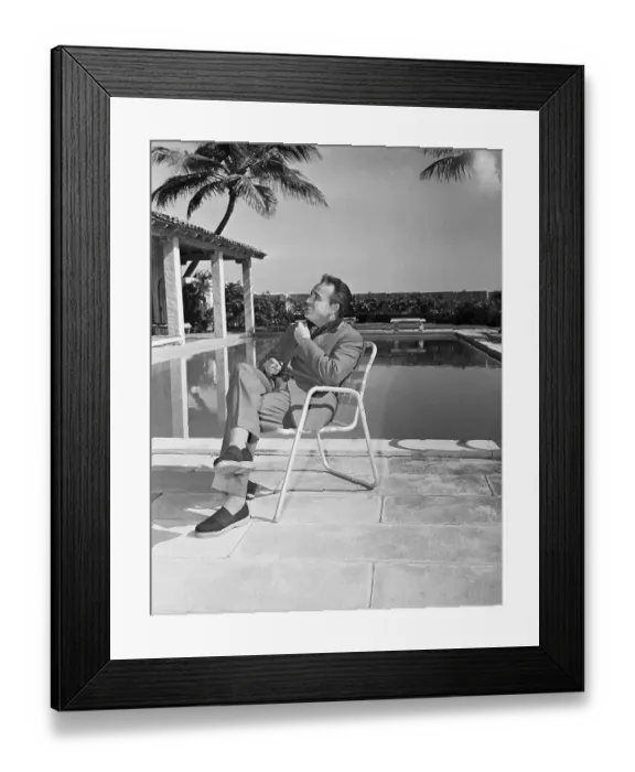 Framed Print : Prince Rainier III Relaxing Framed Print : Prince Rainier III Relaxing