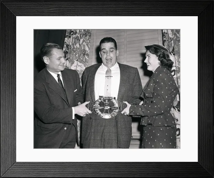 Framed Print : Otto Graham Being Awarded Hickok Belt Framed Print : Otto Graham Being Awarded Hickok Belt