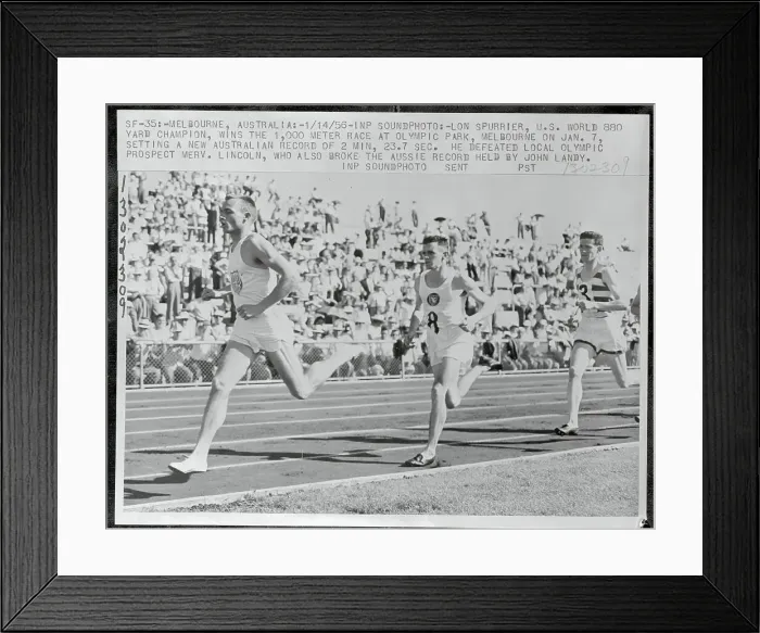 Framed Print : Lon Spurrier Running in a Race Framed Print : Lon Spurrier Running in a Race