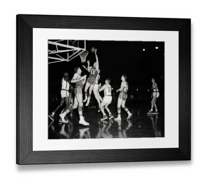 Framed Print : Jack Coleman Makes Shot For St Louis