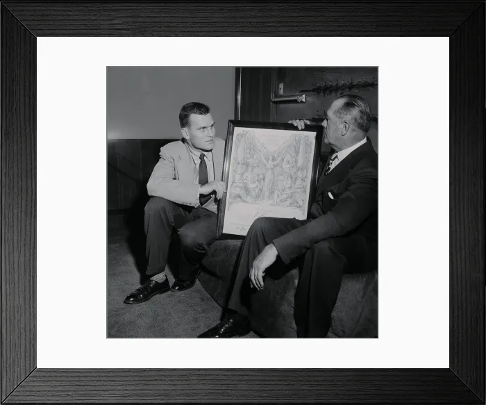 Framed Print : John Kelly Showing His Son His Olympic Award Framed Print : John Kelly Showing His Son His Olympic Award