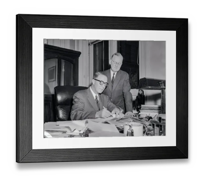 Framed Print : Senator Estes Kefauver Signing Guest Book Framed Print : Senator Estes Kefauver Signing Guest Book