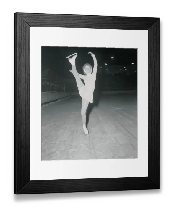 Framed Print : Ina Bauer Performing a Skating Figure Framed Print : Ina Bauer Performing a Skating Figure