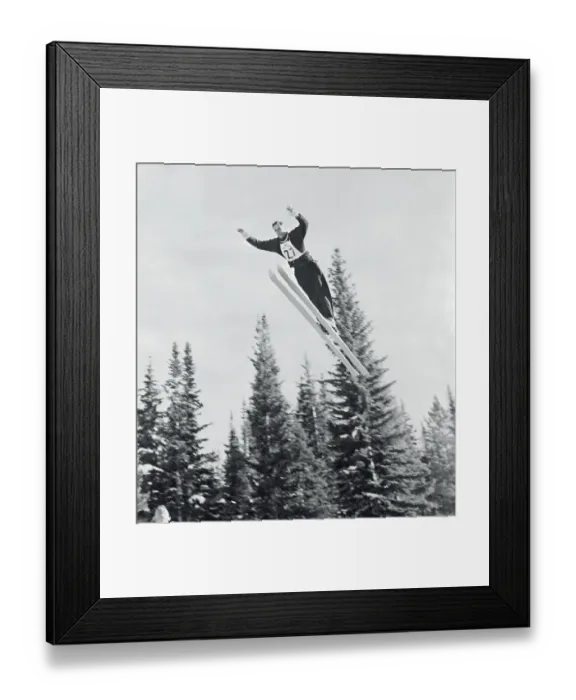 Framed Print : Marvin Crawford Performing a Ski Jump Framed Print : Marvin Crawford Performing a Ski Jump