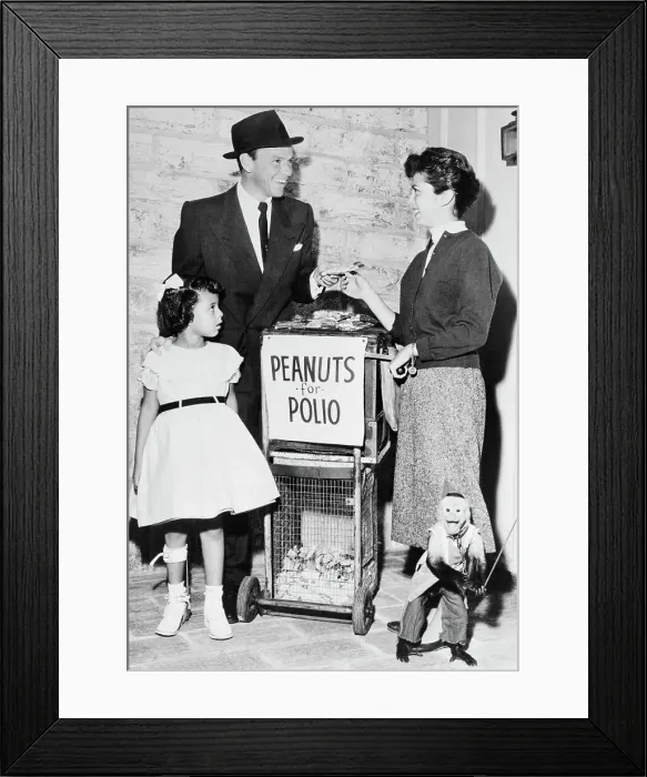 Framed Print : Frank Sinatra Buying Peanuts for Polio Framed Print : Frank Sinatra Buying Peanuts for Polio