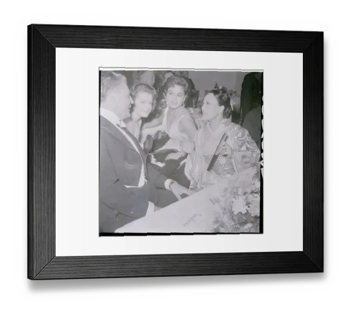 Framed Print : Romy Schneider and Colleagues Attending a Party