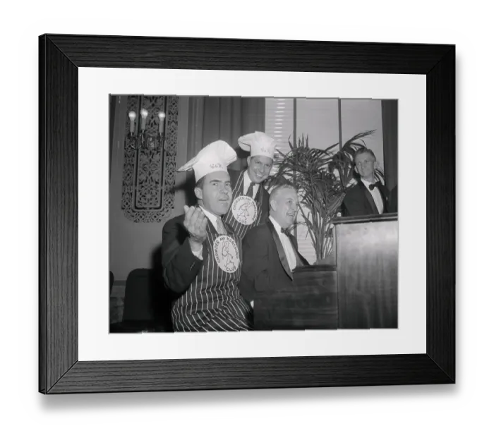 Framed Print : Richard Nixon Singing Along at His Birthday Party Framed Print : Richard Nixon Singing Along at His Birthday Party