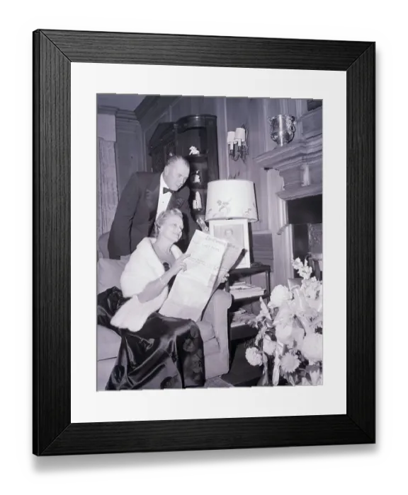 Framed Print : John B. Kelly Reading Over Newspaper Framed Print : John B. Kelly Reading Over Newspaper