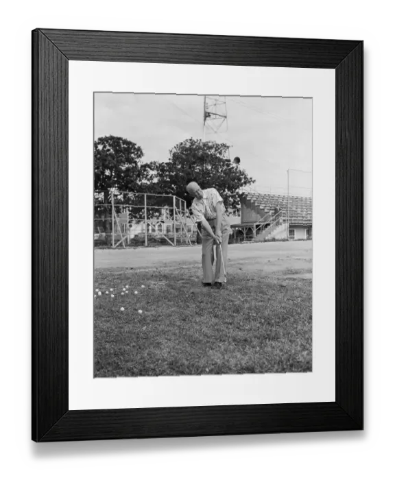Framed Print : Dwight Eisenhower Playing Golf