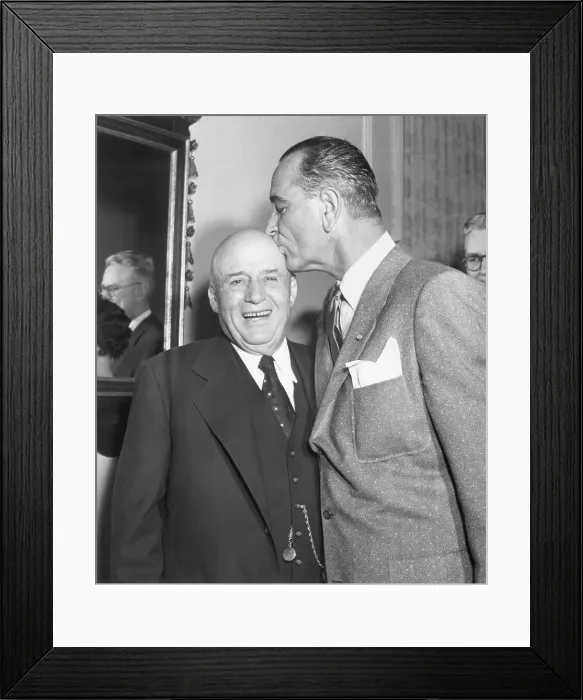 Framed Print : Lyndon B. Johnson Kisses Sam Rayburn Framed Print : Lyndon B. Johnson Kisses Sam Rayburn