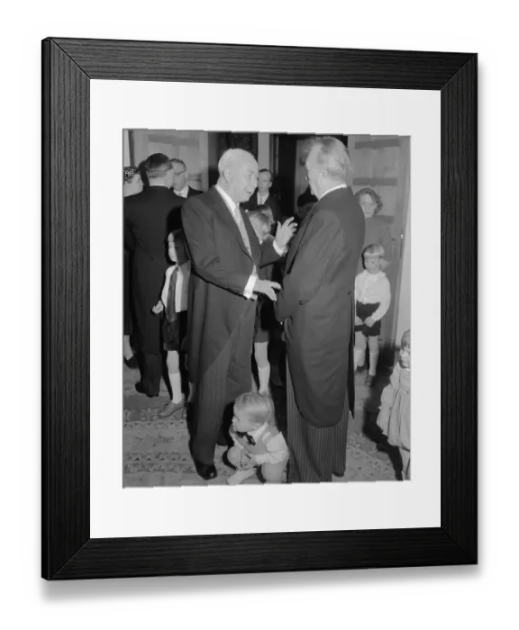 Framed Print : Theodor Heuss with Konrad Adenauer and His Grandson Framed Print : Theodor Heuss with Konrad Adenauer and His Grandson