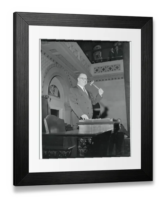 Framed Print : Portrait of Oswald D Heck Framed Print : Portrait of Oswald D Heck