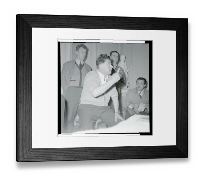 Framed Print : Pierre Poujade with Andre Gaylard and Jean Lepen Framed Print : Pierre Poujade with Andre Gaylard and Jean Lepen