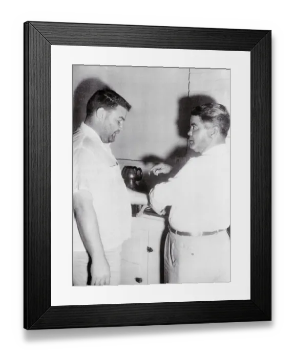 Framed Print : Police Fingerprinting Impersonator Fred Waldo De Mera Framed Print : Police Fingerprinting Impersonator Fred Waldo De Mera