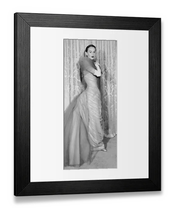 Framed Print : Mrs. William Randolph Hearst Jr. Modeling a Dress Framed Print : Mrs. William Randolph Hearst Jr. Modeling a Dress