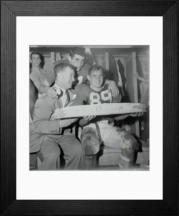 Framed Print : Duffy Daugherty Congratulating Dave Kaiser Framed Print : Duffy Daugherty Congratulating Dave Kaiser