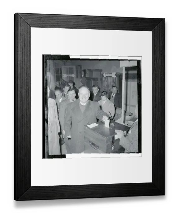 Framed Print : Maurice Thorez Casting His Vote Framed Print : Maurice Thorez Casting His Vote