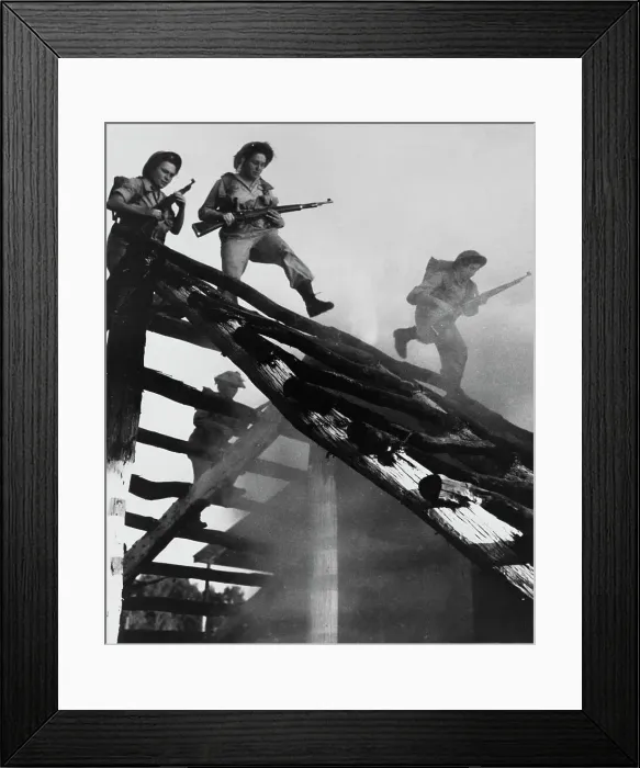 Framed Print : Women Soldiers In Training Framed Print : Women Soldiers In Training