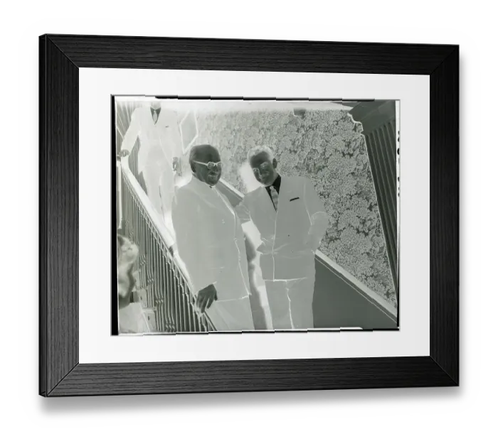 Framed Print : Prince Rainier III with Very Reverend Canon Tucker Framed Print : Prince Rainier III with Very Reverend Canon Tucker