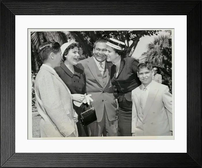 Framed Print : Fulgencio, Marta, Roberto, Adelida, and Jose Batista Smiling Framed Print : Fulgencio, Marta, Roberto, Adelida, and Jose Batista Smiling