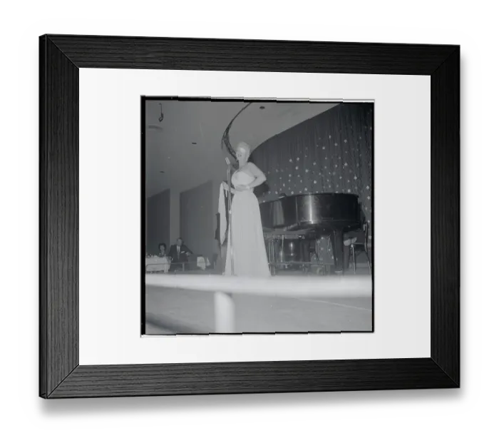 Framed Print : Peggy Lee Singing While Wearing Eye Patch Framed Print : Peggy Lee Singing While Wearing Eye Patch
