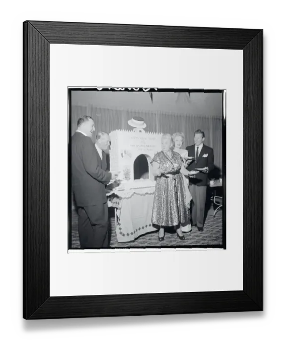 Framed Print : Guests Standing by Cake Framed Print : Guests Standing by Cake