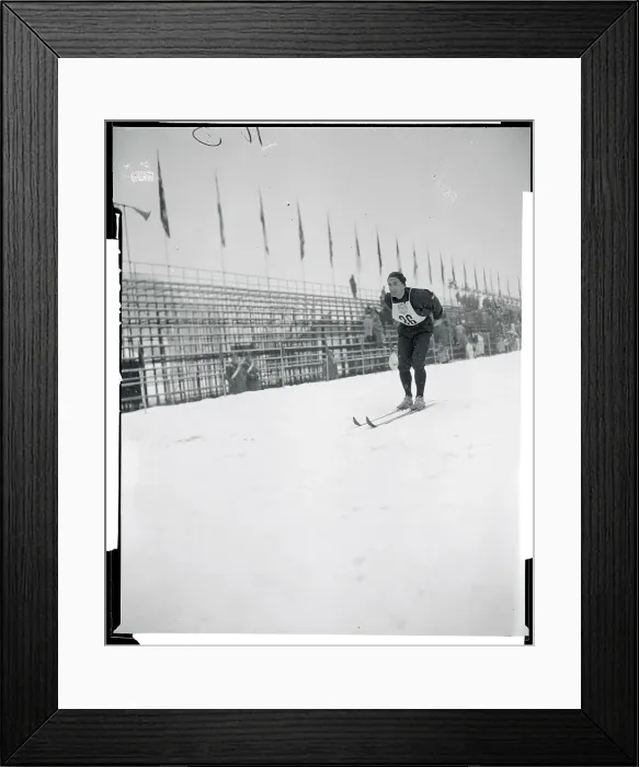 Framed Print : Norwegian Hallgeir Brenden on His Skis Framed Print : Norwegian Hallgeir Brenden on His Skis