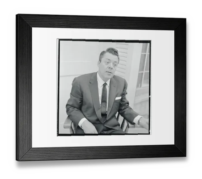 Framed Print : Portrait of Makeup Man Perc Westmore Framed Print : Portrait of Makeup Man Perc Westmore