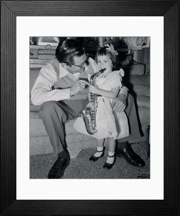 Framed Print : Herbie Fields With Daughter Framed Print : Herbie Fields With Daughter